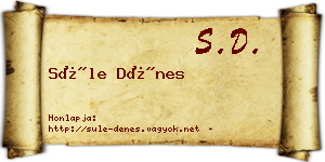 Süle Dénes névjegykártya