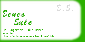 denes sule business card