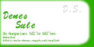 denes sule business card